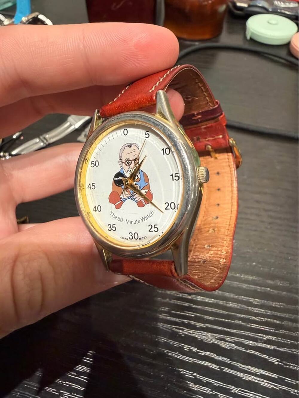 FreudToy The 50-Minute Watch Character Promotional Wristwatch w fossil band